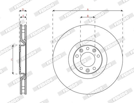 FERODO DDF2211C-1 Brake Disc
