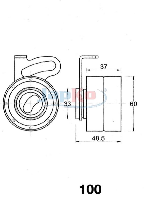 JAPKO 45100 Tensioner, timing belt