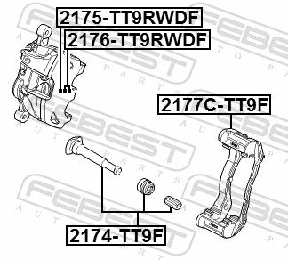 FEBEST 2175-TT9RWDF Repair Kit, brake caliper