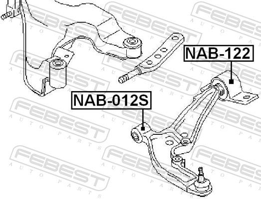 Опора, важіль підвіски, Febest NAB-122