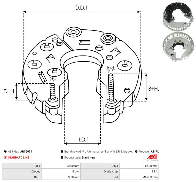 Kaitsekate, generaator, AS-PL ARC9034