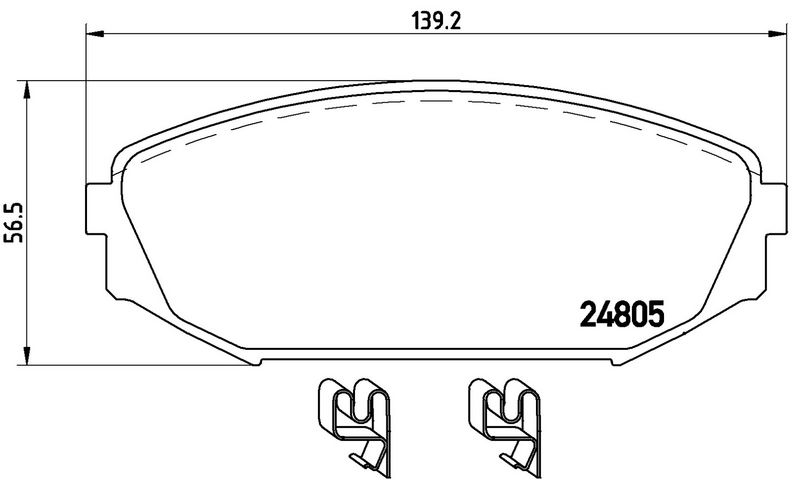 BREMBO P28049 Brake Pad Set, disc brake