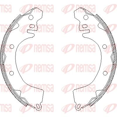 Комплект гальмівних колодок, Remsa 4370.00