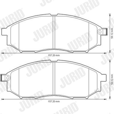 JURID NISSAN Тормозные колодки передний. Murano,Navara,Pathfinder 05- сист.Sumitomo