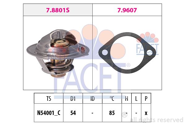 Термостат, охолоджувальна рідина, Facet 78801