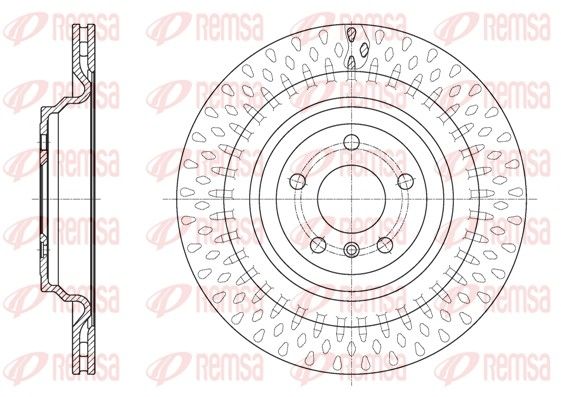 REMSA диск гальмівний задній Mercedess GL 12-
