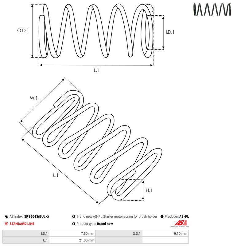 AS-PL SRS9043(BULK) Repair Kit, starter
