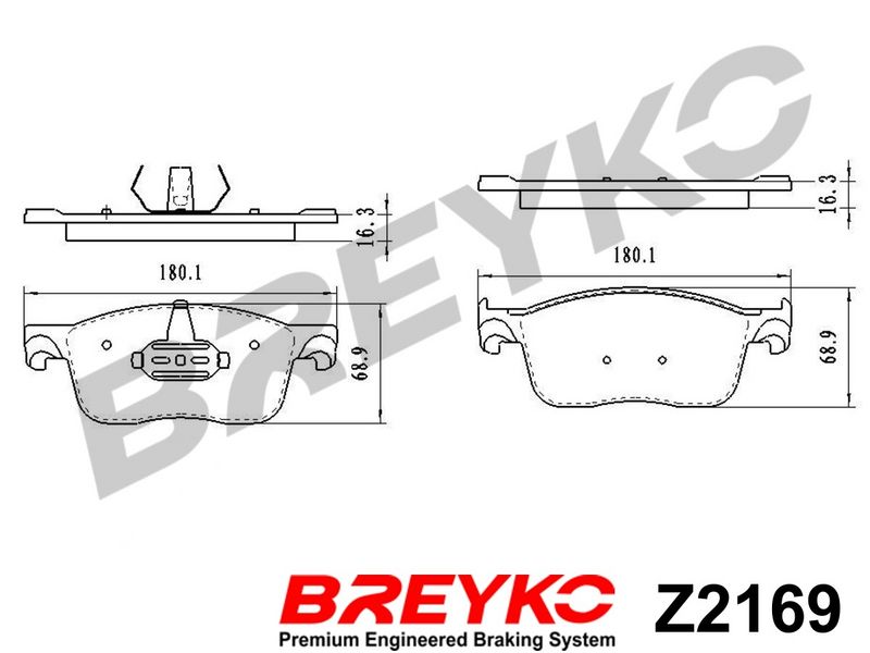 DAVID VASCO Z2169 Stabdžių trinkelių rinkinys, diskinis stabdys