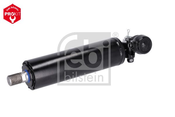 Stuurinrichting demper (lengte445mm, 195mm, met punt) past: IVECO EUROSTAR, EUROTECH MP, EUROTRAKKER  MAN E2000 01.92-