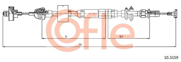 Тросовий привод, привод зчеплення, Cofle 92103159