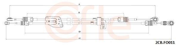 Тросовий привод, коробка передач, Cofle 2CB.FO011