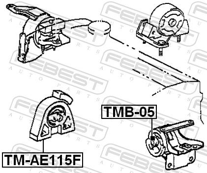 FEBEST TM-AE115F Mounting, engine