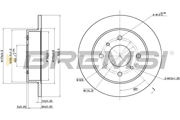 CD6267S BREMSI Тормозной диск задн. Almera/Primera (98-06)
