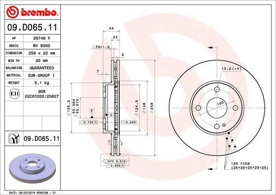 Диск тормозной (передний) BREMBO