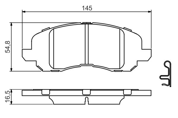 BOSCH 0 986 494 575 Brake Pad Set, disc brake