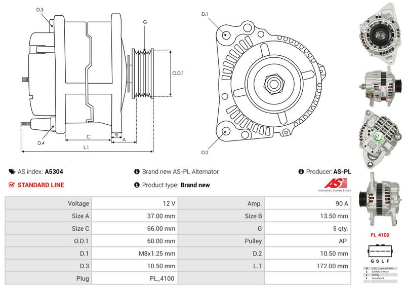 AS-PL A5304 Alternator