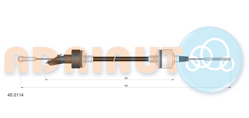 Тросовий привод, привод зчеплення, Adriauto 45.0114