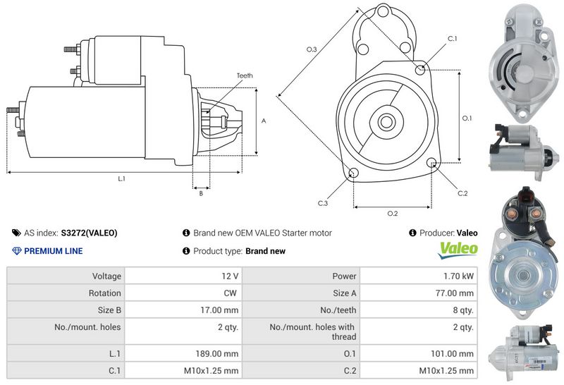 AS-PL S3272(VALEO) Starter