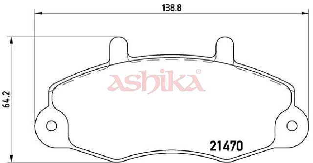 ASHIKA 50-00-0321 Brake Pad Set, disc brake