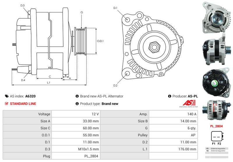 AS-PL A6320 Alternator
