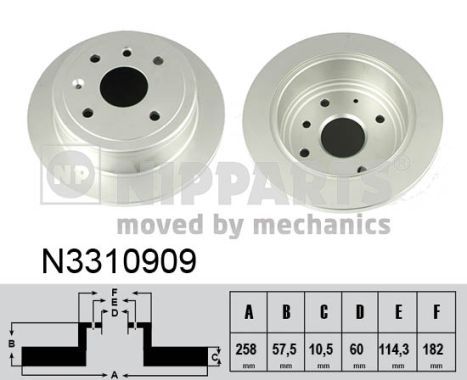 Гальмівний диск, Nipparts N3310909