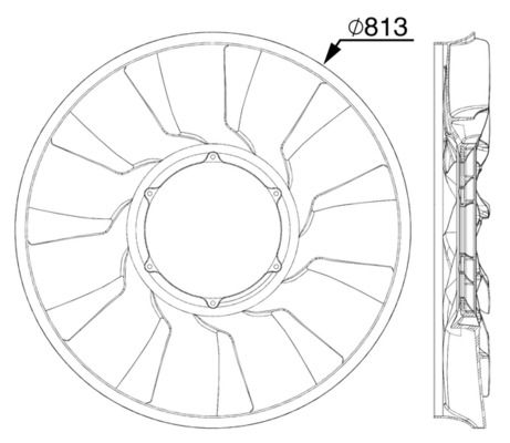 MAHLE CFW 87 000P Fan Wheel, engine cooling