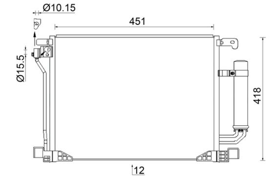 MAHLE kondenzátor, klíma AC 953 000S