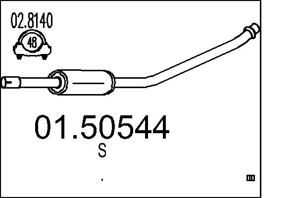 Проміжний глушник, Mts 01.50544