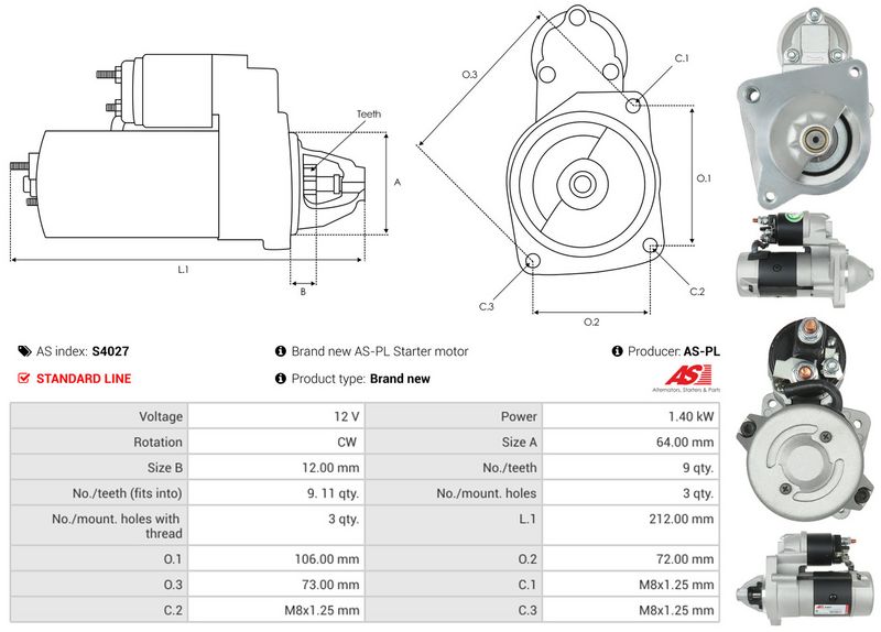 AS-PL S4027 Starter