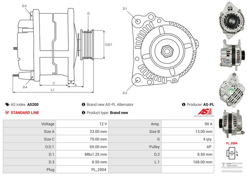 AS-PL A5200 Alternator