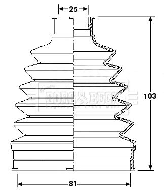 BORG & BECK gumiharangkészlet, hajtótengely BCB6210