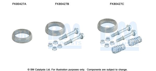 BM CATALYSTS szerelőkészlet, katalizátor FK80427