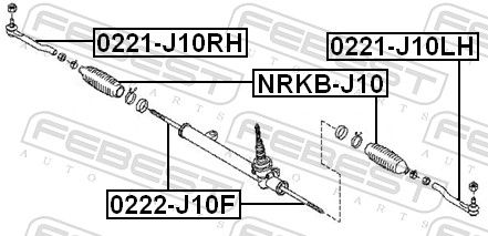 FEBEST NRKB-J10 Bellow, steering