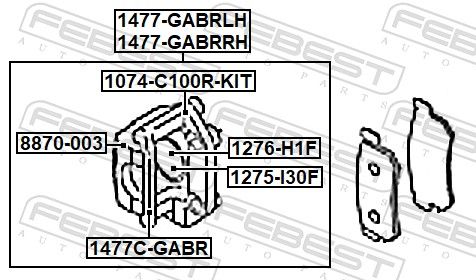 Pidurisadul, FEBEST 1477-GABRLH