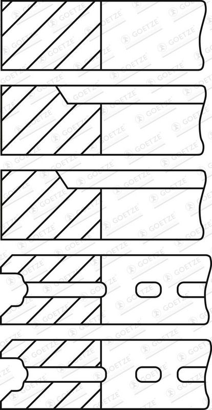 GOETZE ENGINE Jeu segments pistons 08-126307-10