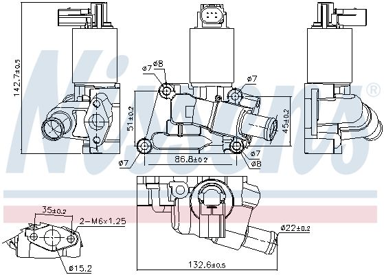 NISSENS 98196 EGR Valve