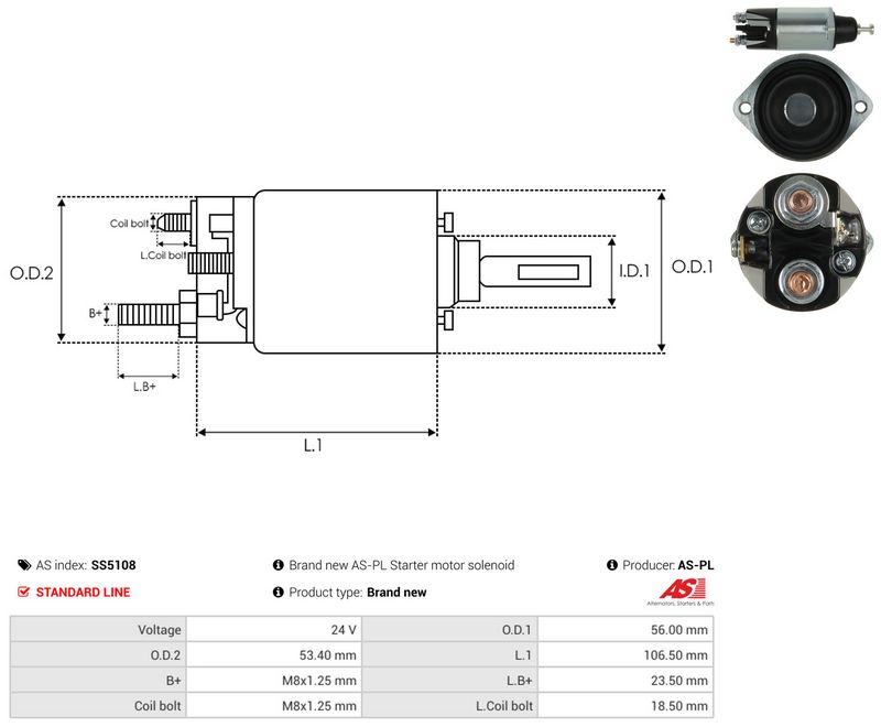 AS-PL SS5108 Solenoid Switch, starter