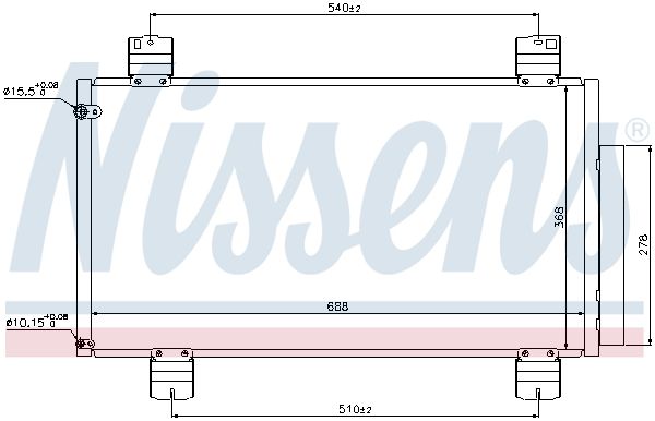 Конденсатор, система кондиціонування повітря, Nissens 940113