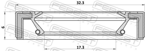 FEBEST 95GAY-19320607X Repair Kit, steering gear