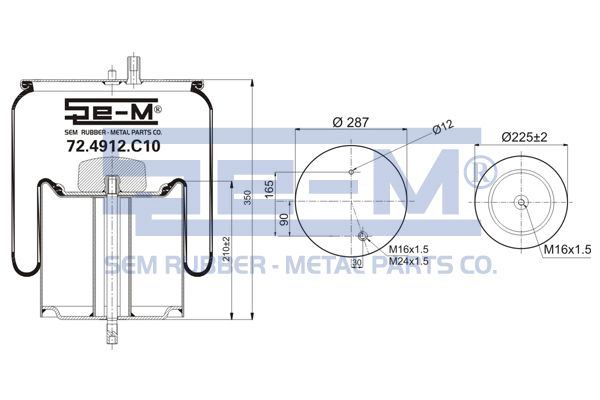 Mech, pneumatické odpružení 72.4912.C10