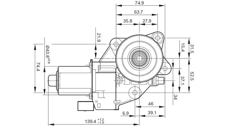 BOSCH 0130822493 Electric Motor, window regulator