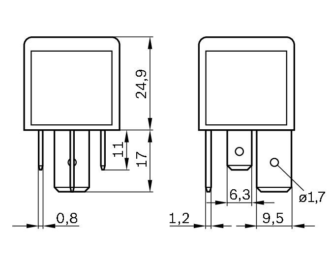 BOSCH 0986332080 Реле, робочий струм