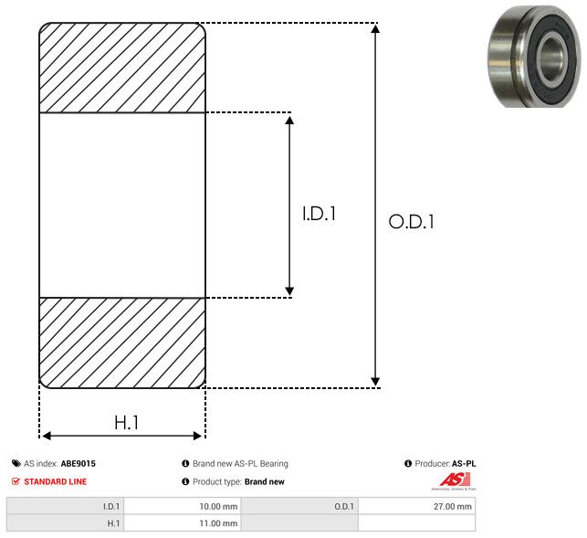 AS-PL ABE9015 Bearing