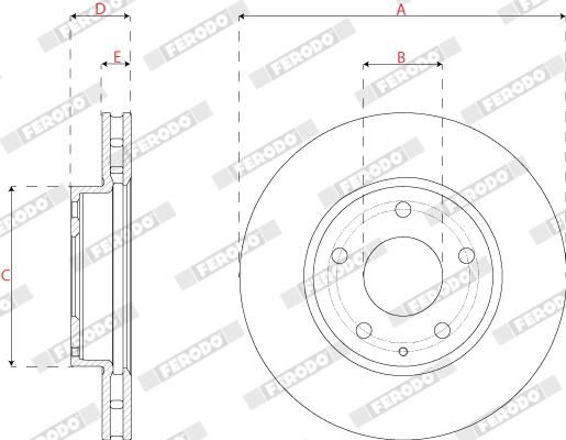 FERODO DDF2532C Brake Disc