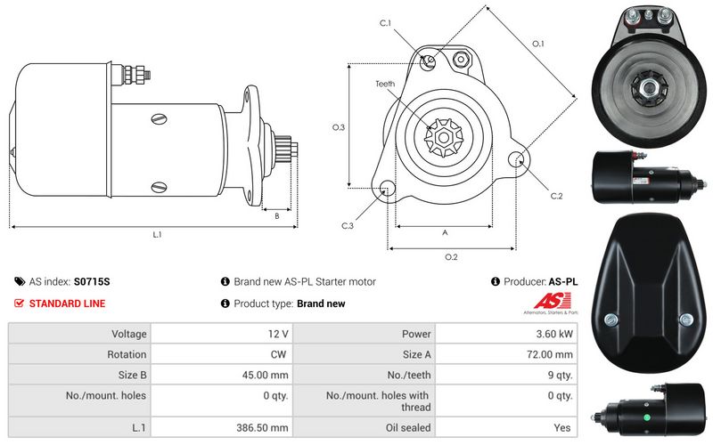 AS-PL S0715S Starter