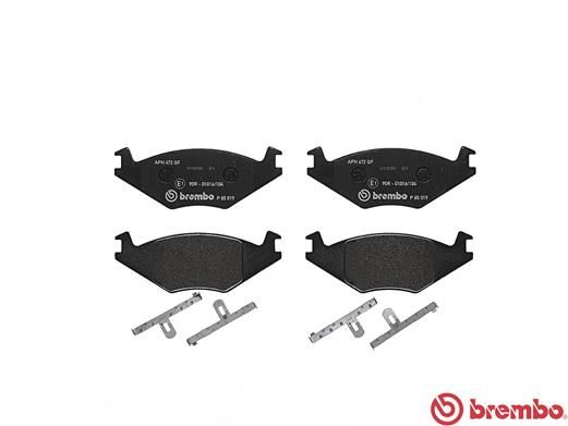 BREMBO P 85 019 Brake Pad Set, disc brake