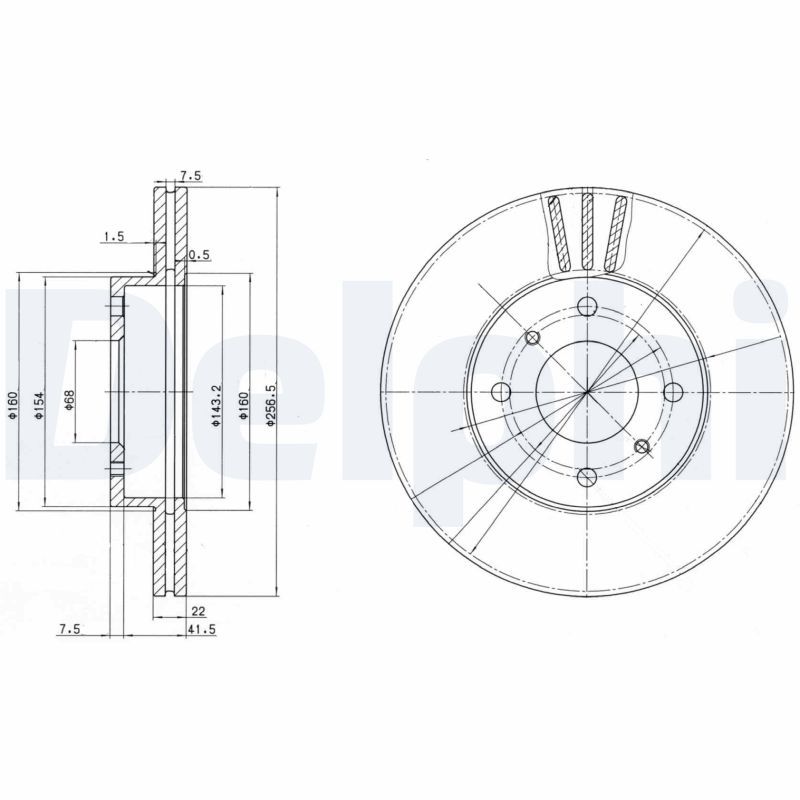 DELPHI féktárcsa BG2567