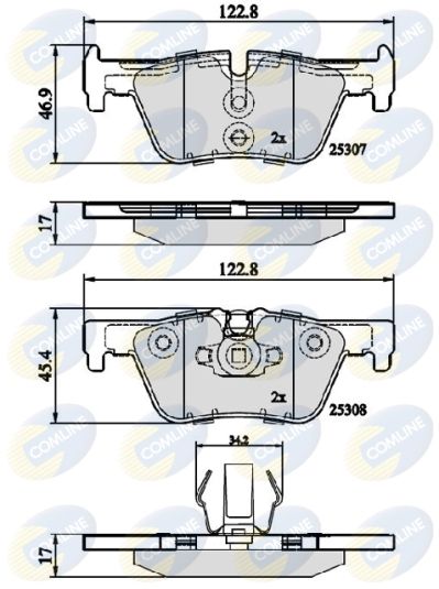 Comline CBP02131 Brake Pad Set, disc brake