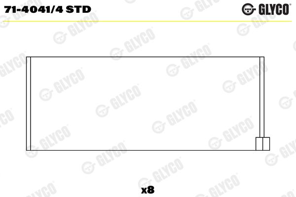 Підшипник шатуна, Glyco 71-4041/4STD