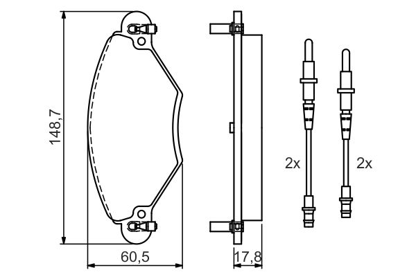 BOSCH Plaquettes de frein à disque 0 986 424 582